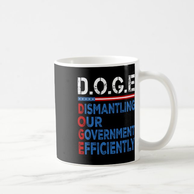 Doge Dismantling Our Government Efficiently Mens W Coffee Mug (Right)