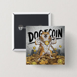 Doge Dog 2 Inch Square Button