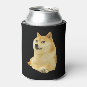 Doge Dog Meme Double Sided Black Can Cooler