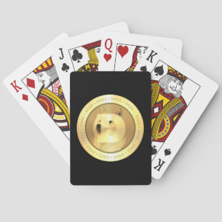 DOGE dogecoin : Gold Blank Playing Cards