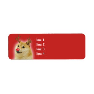 Doge Dogright Doggo Dog Christmas Meme Card red