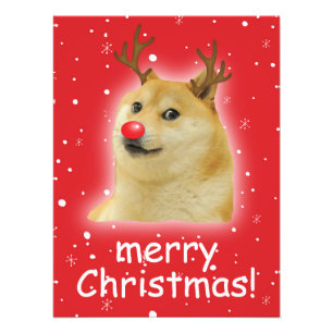 Doge Dogright Doggo Dog Christmas Meme Card red Photo Print