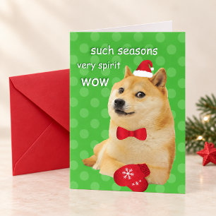 Doge Funny Meme Holiday Card