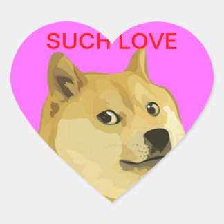 Doge Heart Stickers