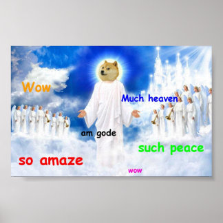 doge heaven poster