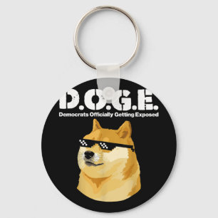 Doge Meme Democrats Officially Getting Exposed D.o Keychain