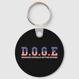 Doge Meme Democrats Officially Getting Exposed Usa Keychain