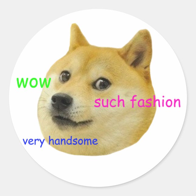 Doge Meme Reddit Sticker (Front)