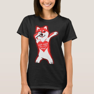Doge Meme Valentines Day Shirt - Dabbing Shiba Inu