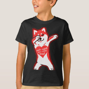 Doge Meme Valentines Day Shirt - Dabbing Shiba Inu