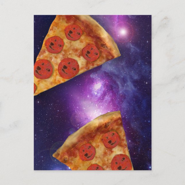 Doge Pizza Galaxy Postcard (Front)