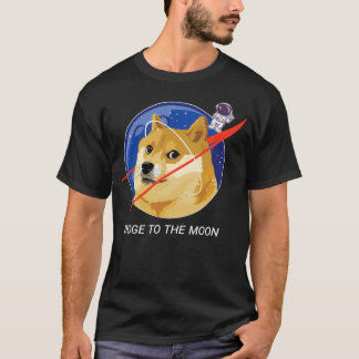 Doge To The Moon Astronaut NASA Shibu Inu Meme Dog T-Shirt