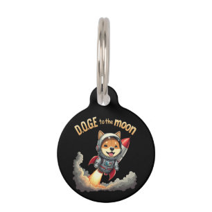 Doge to the Moon The Ultimate Dogecoin Journey Pet Tag