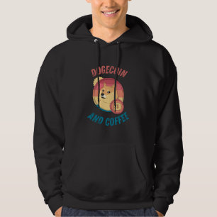 Dogecoin And Coffee - Funny Doge Crypto Hoodie