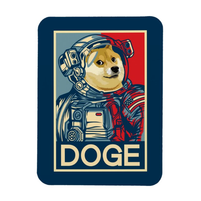 Dogecoin Astronaut Doge To The Moon Crypto Funny Magnet (Vertical)