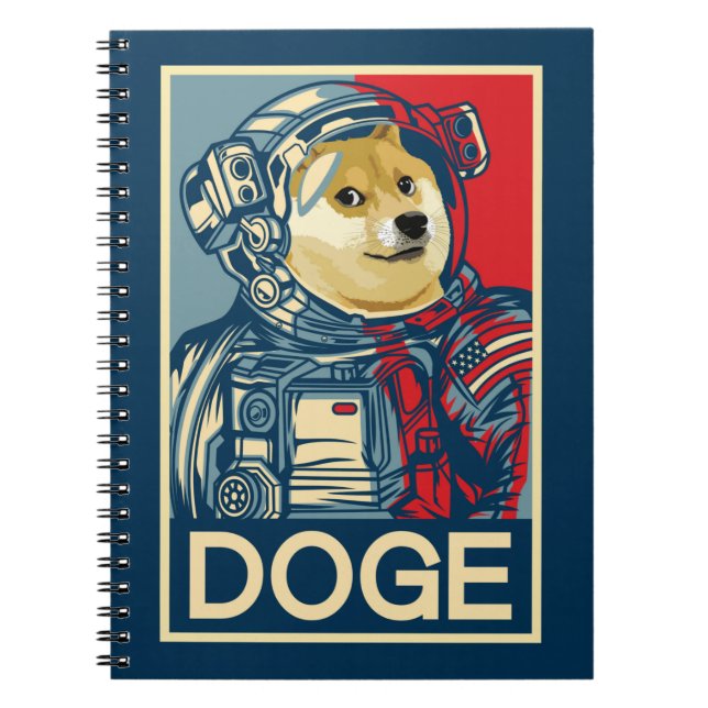 Dogecoin Astronaut Doge To The Moon Crypto Funny Notebook (Front)