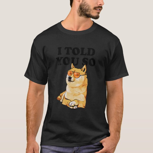 Dogecoin Astronaut Gold Coin HODL Doge To The Moon T-Shirt (Front)