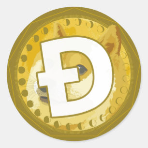 Dogecoin Coin Cryptocurrency Classic Round Sticker
