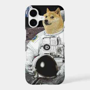 Dogecoin doge coin to the moon astronaut