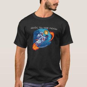 Dogecoin HODL To The Moon Crypto Rocket Cryptocurr T-Shirt