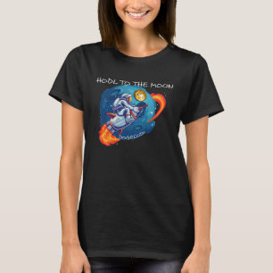 Dogecoin HODL To The Moon Crypto Rocket Cryptocurr T-Shirt