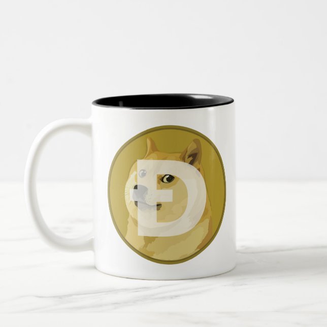 Dogecoin Logo Coffe Mug (Left)