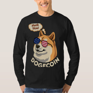 Dogecoin Meme Coin American Flag Crypto Dogecoin T-Shirt