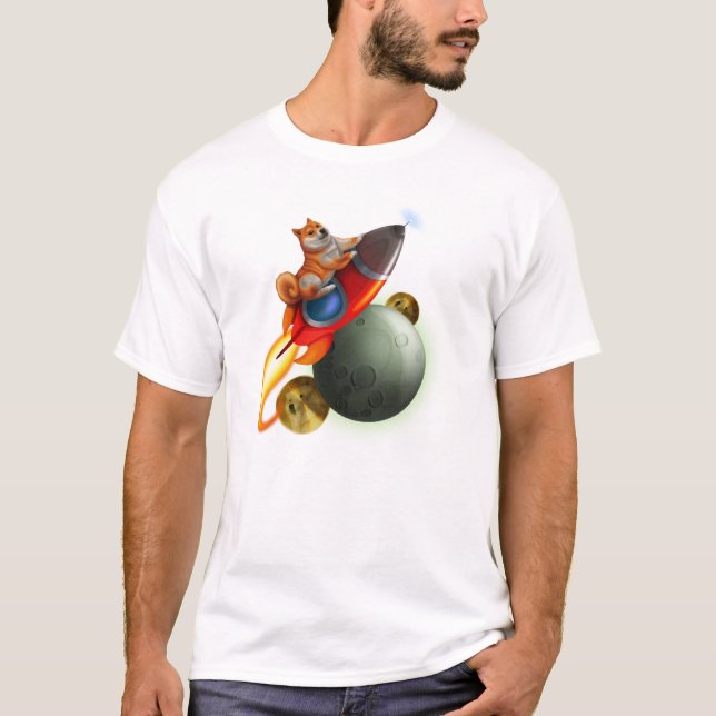 DogeCoin Rocket Ship T-Shirt (Front)