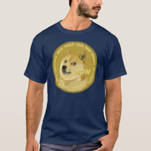 Dogecoin T-shirt foncé "à lune" avec le code de QR
