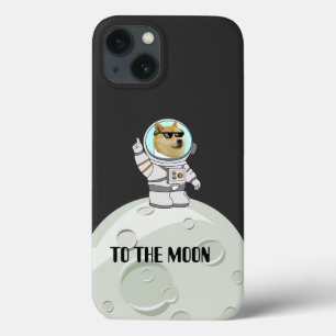 Dogecoin to the moon iPhone 13 case