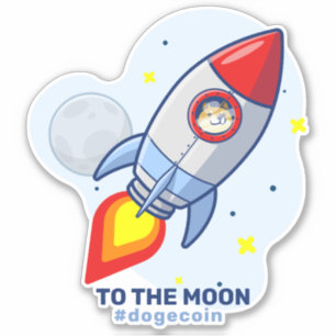 Dogecoin To The Moon Rocket Man Space Doge Crypto