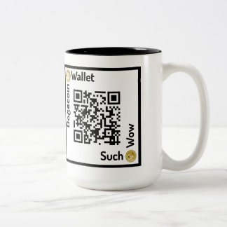 Dogecoin Wallet QR Code Square Mug
