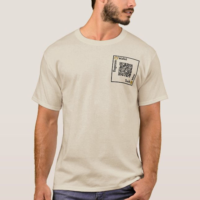 Dogecoin Wallet QR Code Square Shirt Pocket (Front)