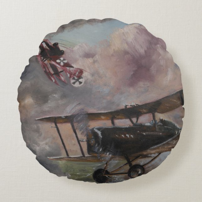 Dogfight 1917 round pillow (Front)