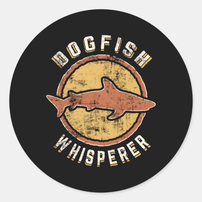Dogfish Whisperer Animal Love Classic Round Sticker (Front)