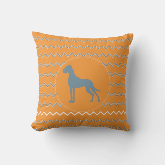 Dogge Deko Kissen Throw Pillow (Front)