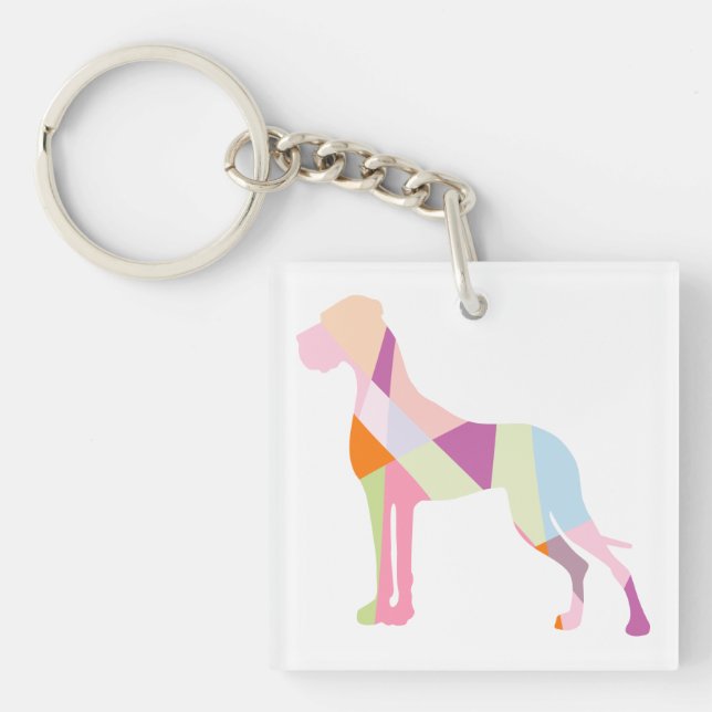 Dogge Schlüsselanhänger Keychain (Front)
