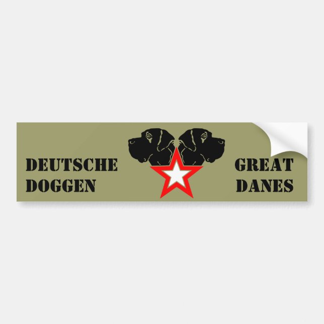 Doggen Aufkleber Bumper Sticker (Front)
