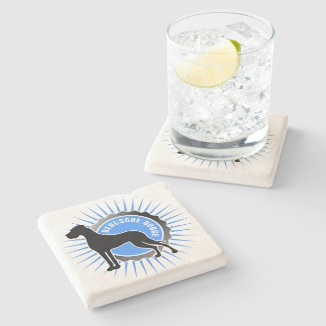Doggen Stern Stone Coaster (Side)