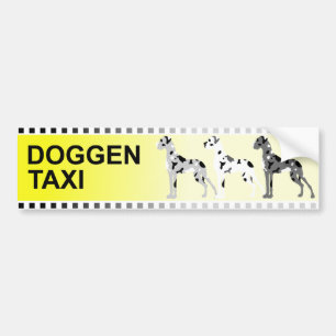doggen taxi bumper sticker
