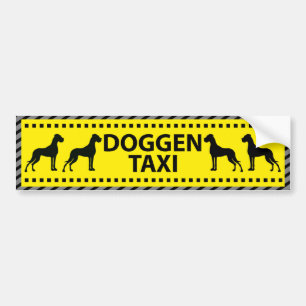 Doggen taxi bumper sticker