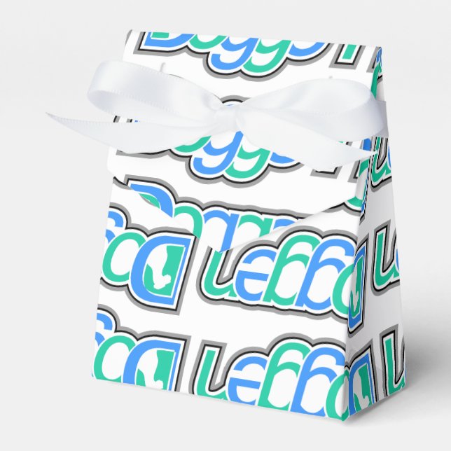 Doggen Text mit Kopf Favor Box (Front Side)