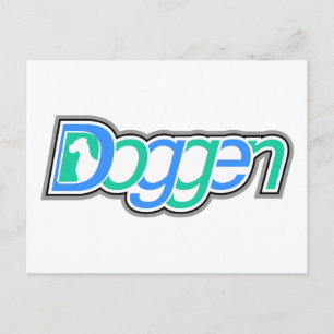 Doggen Text mit Kopf Postcard
