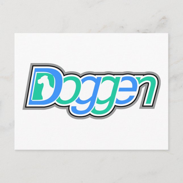 Doggen Text mit Kopf Postcard (Front)