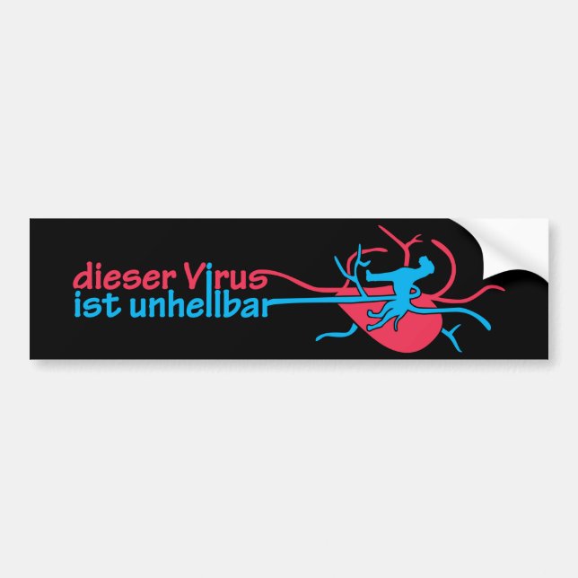 Doggen virus autoaufkleber bumper sticker (Front)