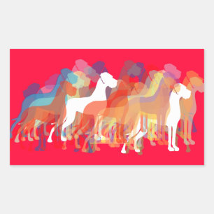 Doggenaufkleber modern sticker