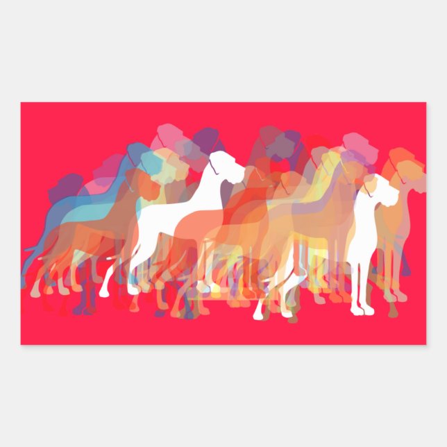 Doggenaufkleber modern sticker (Front)