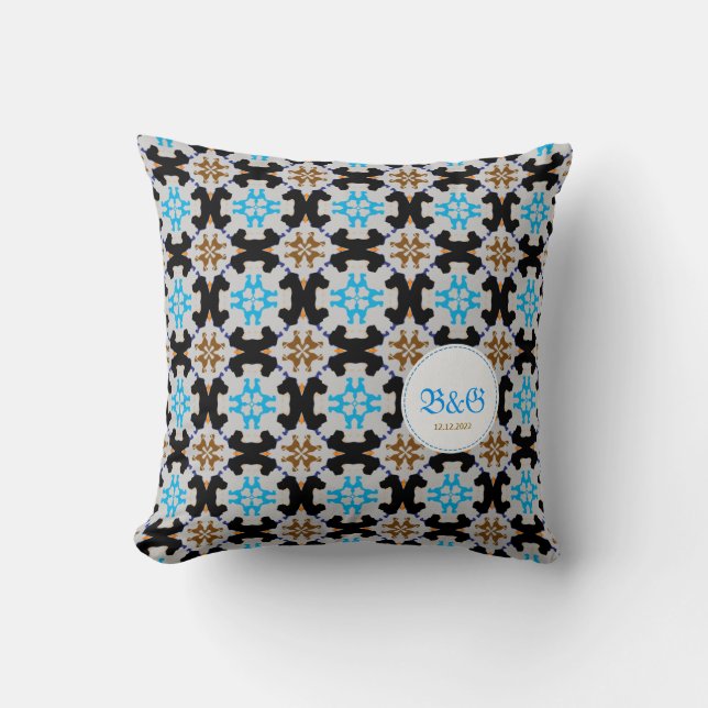 Doggenmuster Dekokissen Throw Pillow (Front)