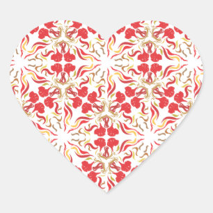 Doggenmuster / Great Dane Pattern Heart Sticker