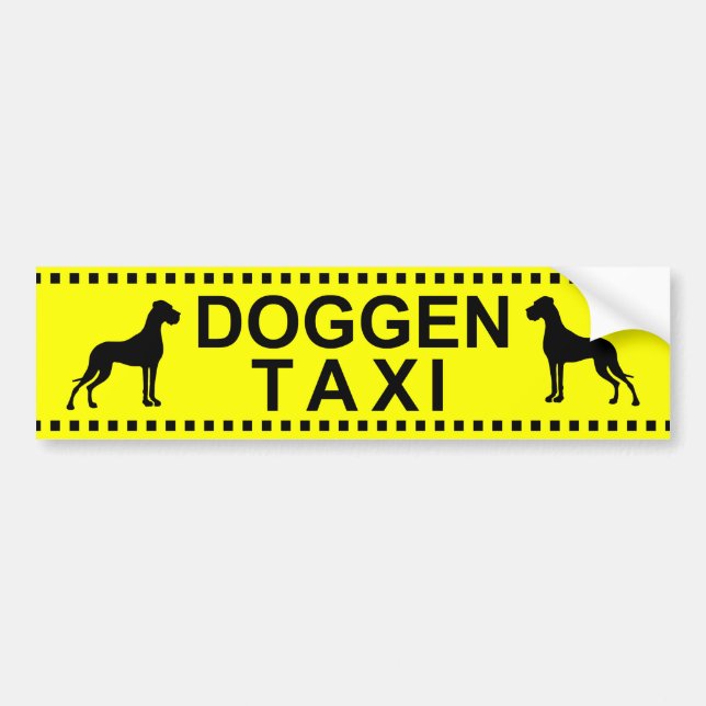 DoggenTaxi Bumper Sticker (Front)
